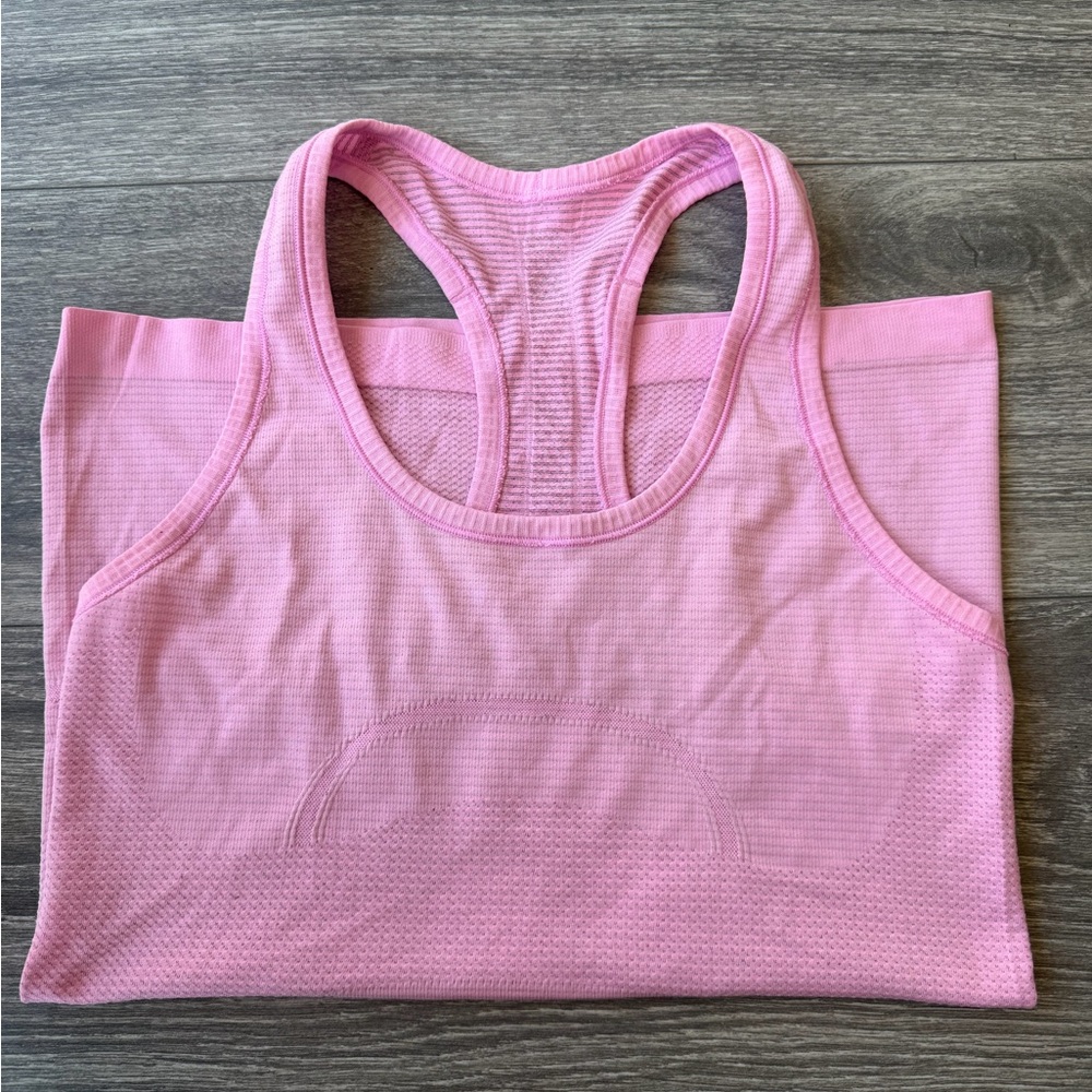 Lululemon Pink Racerback Mesh Tank Top - Picture 4 of 6